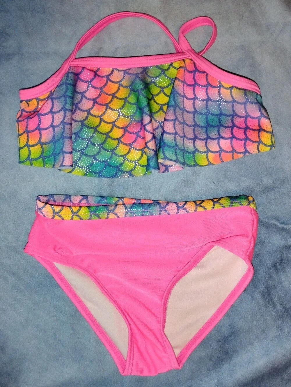 Girls 24 month Mermaid Scale Bikini Swimsuit